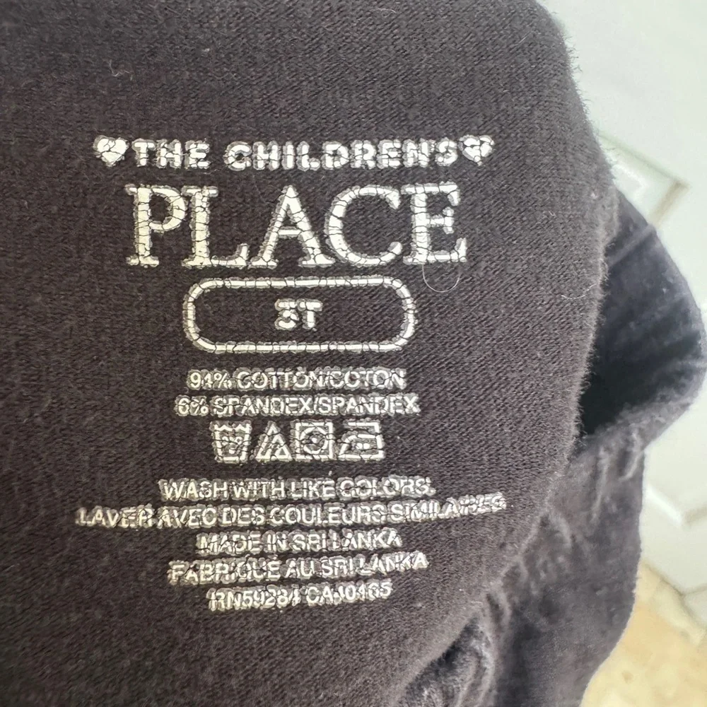 The Children's Place 3T Girls Classic Black Stretch Leggings Pants
